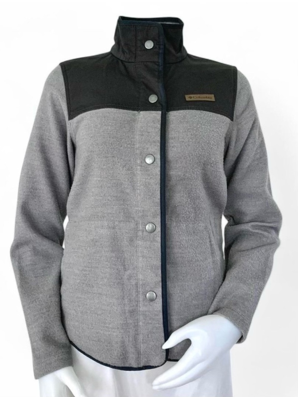 Columbia Alpine grey gray black fleece jacket